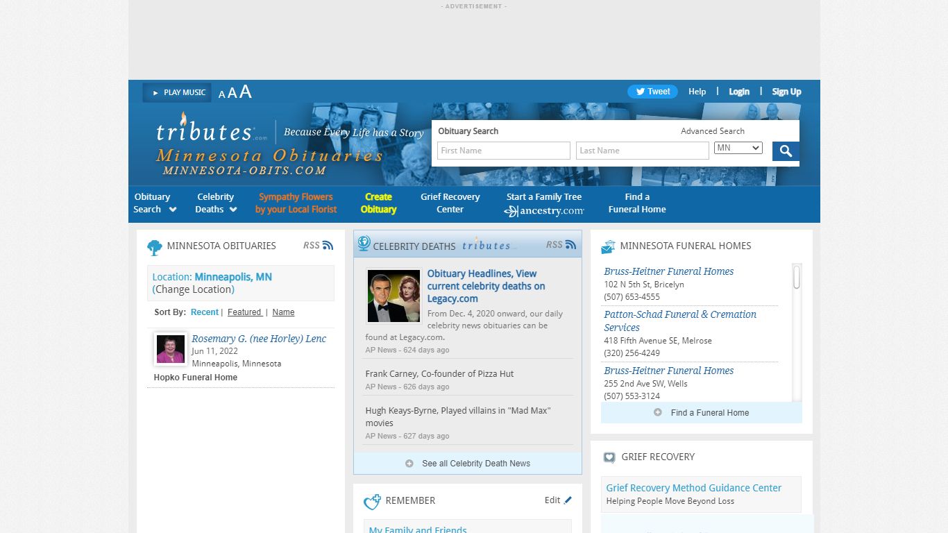 Minnesota Obituaries - Latest Obituaries in Virginia Minnesota